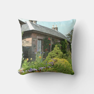 English Cottage II with Flower Garden Photography Cushion