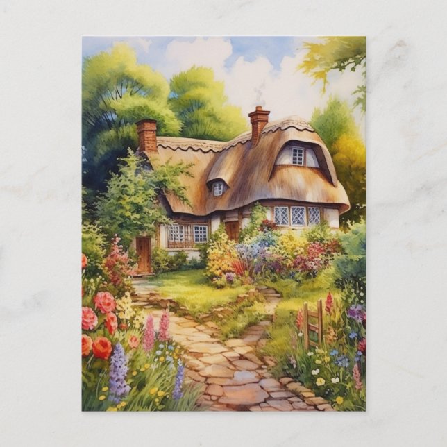English Cottage Postcard (Front)