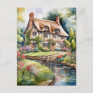 English Cottage Postcard