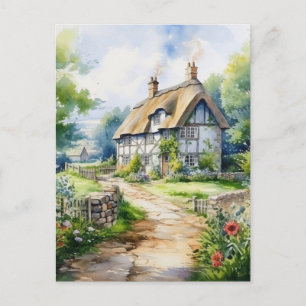 English Cottage Postcard