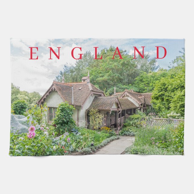 English cottage tea towel (Horizontal)