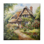 English Cottage Tile<br><div class="desc">A Watercolour English cottage with garden</div>