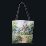 English Cottage Tote Bag<br><div class="desc">A Watercolour English cottage with garden</div>