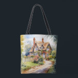 English Cottage Tote Bag<br><div class="desc">A Watercolour English cottage with garden</div>