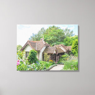 English cottage view canvas print