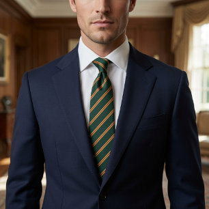English Country Club Regimental Forest Green Tie
