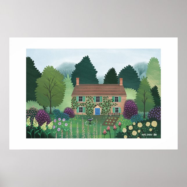 English Country Cottage House Large Print (Front)