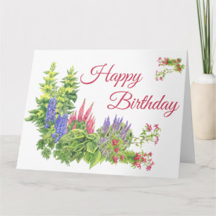 English Country Garden birthday card