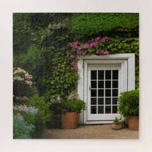 English country garden door jigsaw puzzle