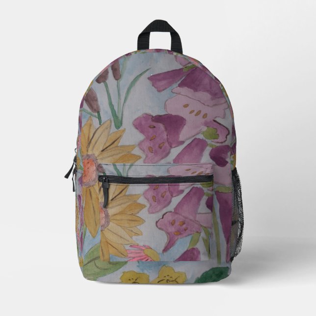 English Country Garden Printed Backpack (Front)