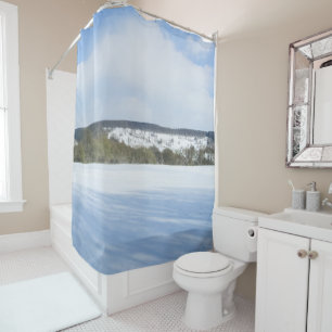 English Countryside in Winter - Personalised Shower Curtain
