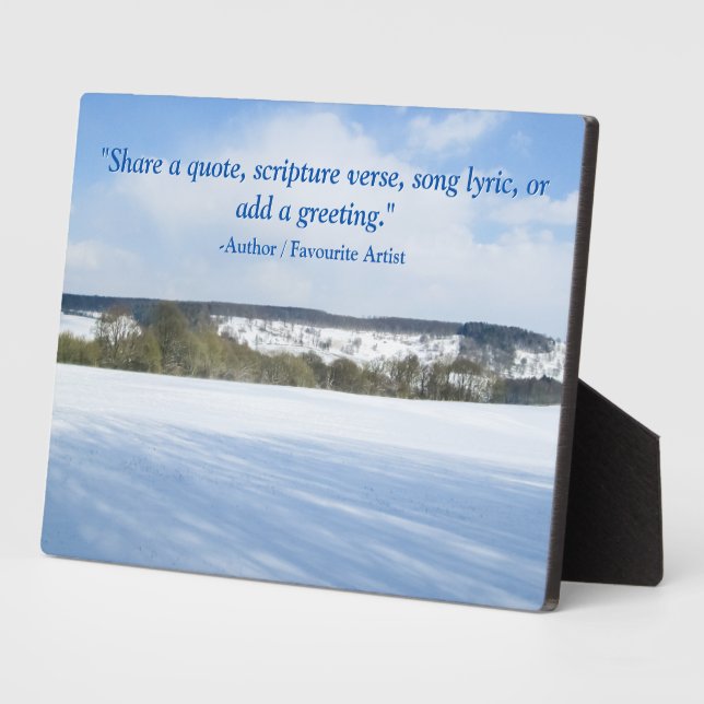 English Countryside in Winter - Personalized Plaque (Side)