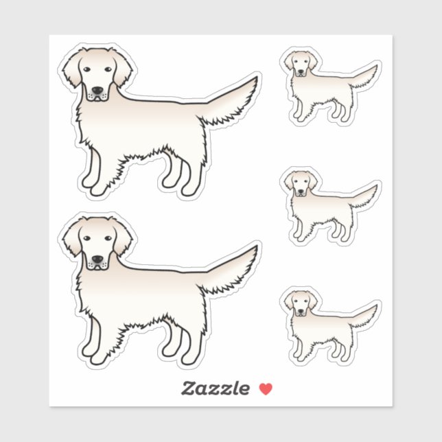 English Cream Golden Retriever Cute Cartoon Dog (Sheet)