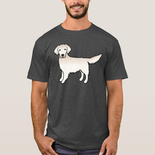 English Cream Golden Retriever Cute Cartoon Dog T-Shirt (Front)