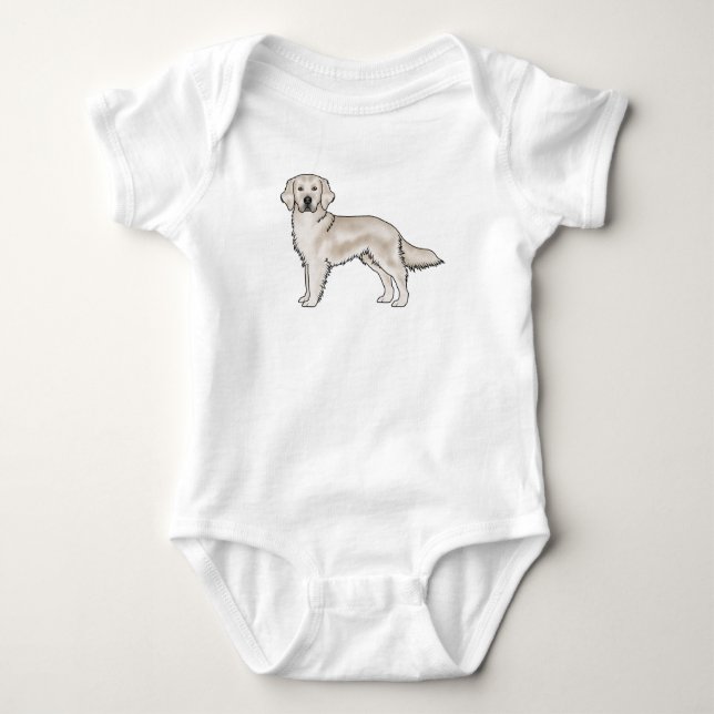 English Cream Golden Retriever Dog Adorable Baby Bodysuit (Front)