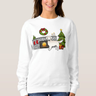 English Cream Golden Retriever In A Christmas Room Sweatshirt