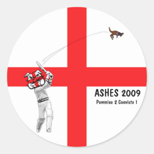 English cricket classic round sticker