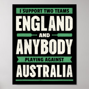 English Cricket Shirt Two Teams Not Australia Funn Poster