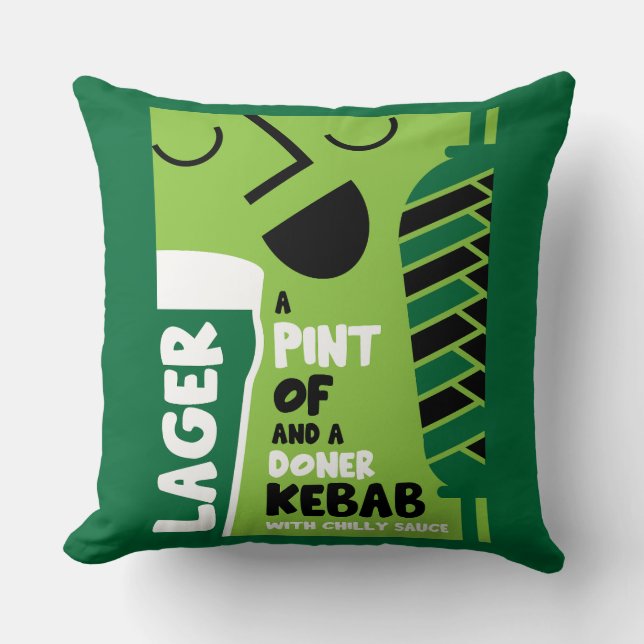 English Doner Kebab Cushion (Front)