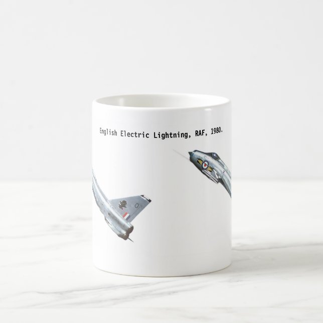 English Electric Lightning, RAF, 1980. Coffee Mug (Center)