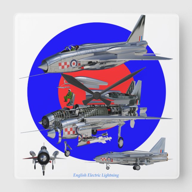 English Electric lightning Square Wall Clock (Front)