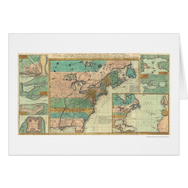 English Empire America Map - 1755 (Front Horizontal)