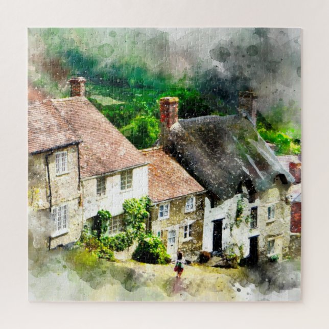 English,England,village,houses,countryside,cottage Jigsaw Puzzle (Vertical)