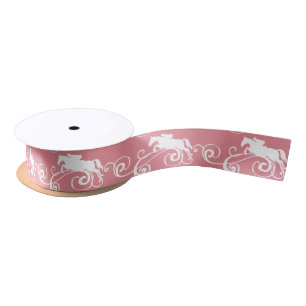 English Equestrian Flourish Satin Ribbon