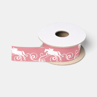 English Equestrian Flourish Satin Ribbon