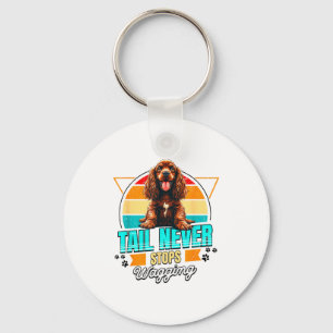 English Er Spaniel Lover Funny Er Spaniel Retro  Key Ring