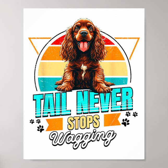 English Er Spaniel Lover Funny Er Spaniel Retro  Poster (Front)
