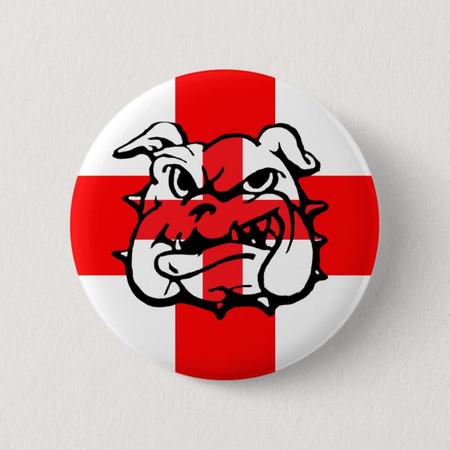 English flag 6 cm round badge (Front)