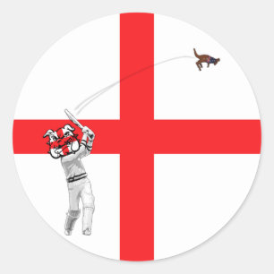 English flag classic round sticker