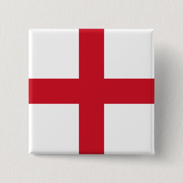 English Flag (England) 15 Cm Square Badge (Front)