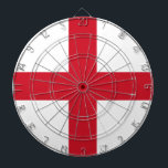 English Flag (England) Dartboard<br><div class="desc">This design features the national flag of England, which is a country that is part of the United Kingdom. England shares land borders with Wales to its west and Scotland to its north. The Irish Sea lies northwest of England and the Celtic Sea to the southwest. England is separated from...</div>