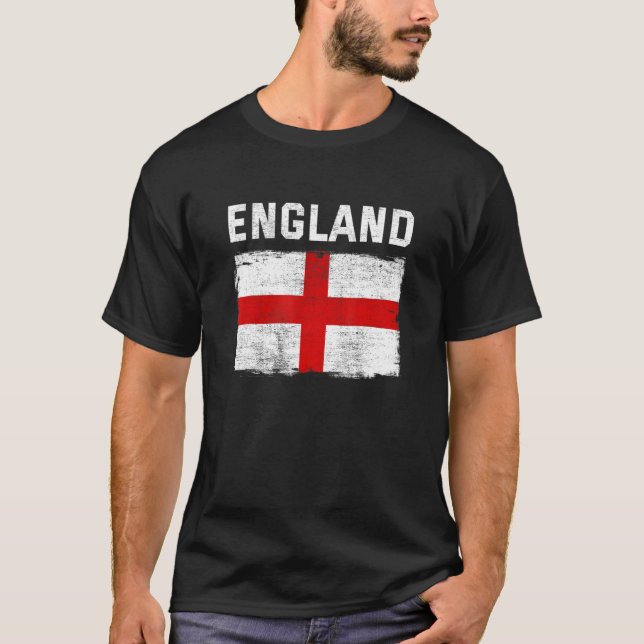 English Flag England St George Cross T-Shirt (Front)