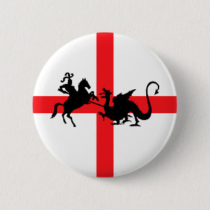 English flag George and the Dragon 6 Cm Round Badge
