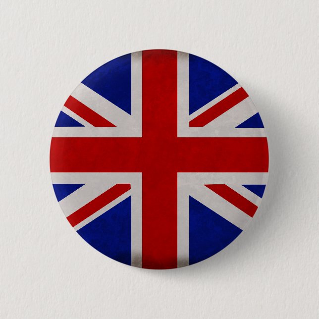 English flag of England textured 6 Cm Round Badge (Front)