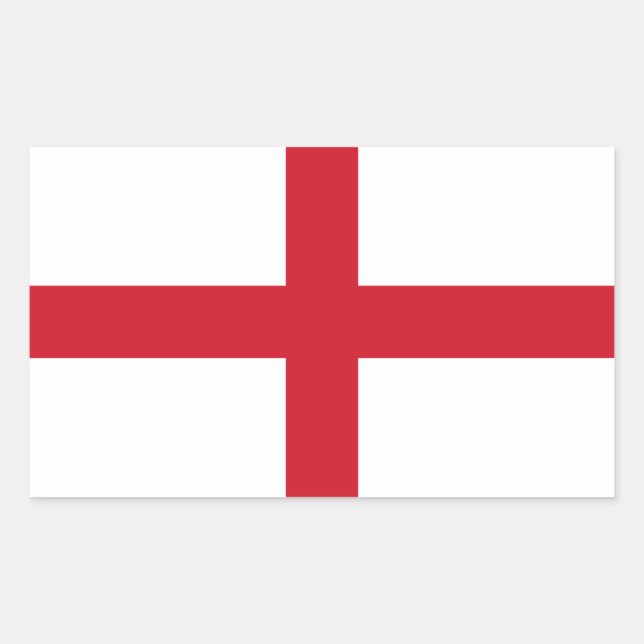 English flag rectangular sticker (Front)