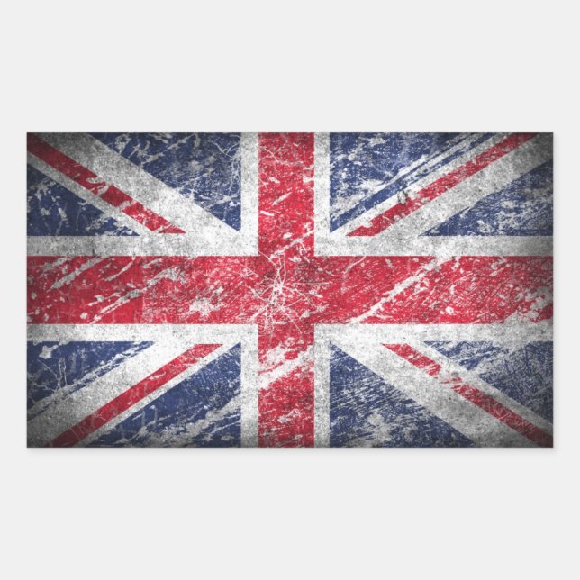 English flag rectangular sticker (Front)