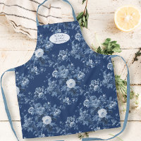 English Floral Garden Blue and White Grandmother