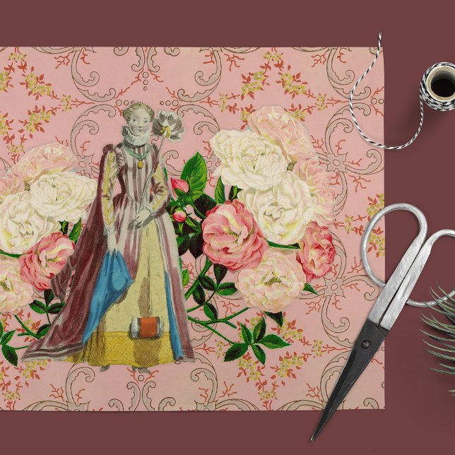 English Floral Romance Decoupage Tissue Paper (Creator Uploaded)