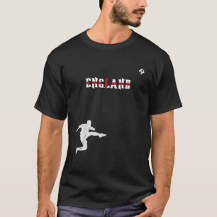 English Football Player With Football Ball England T-Shirt