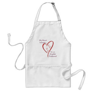 English Foxhound Heart Belongs Standard Apron