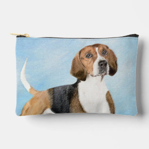 English Foxhound Painting Cute Original Dog Art Accessory Pouch