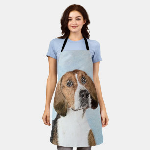 English Foxhound Painting - Cute Original Dog Art Apron