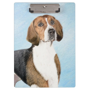English Foxhound Painting - Cute Original Dog Art Clipboard