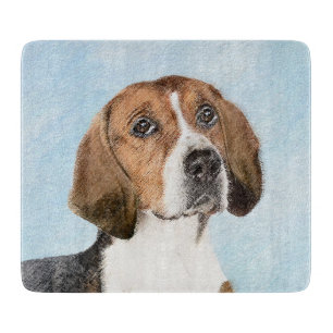 English Foxhound Painting - Cute Original Dog Art Cutting Board