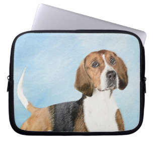 English Foxhound Painting - Cute Original Dog Art Laptop Sleeve