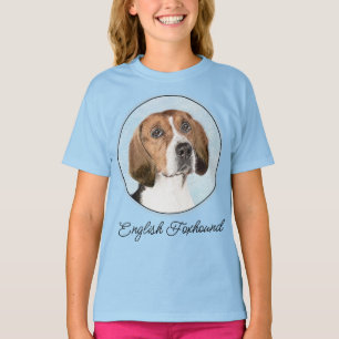 English Foxhound Painting - Cute Original Dog Art T-Shirt